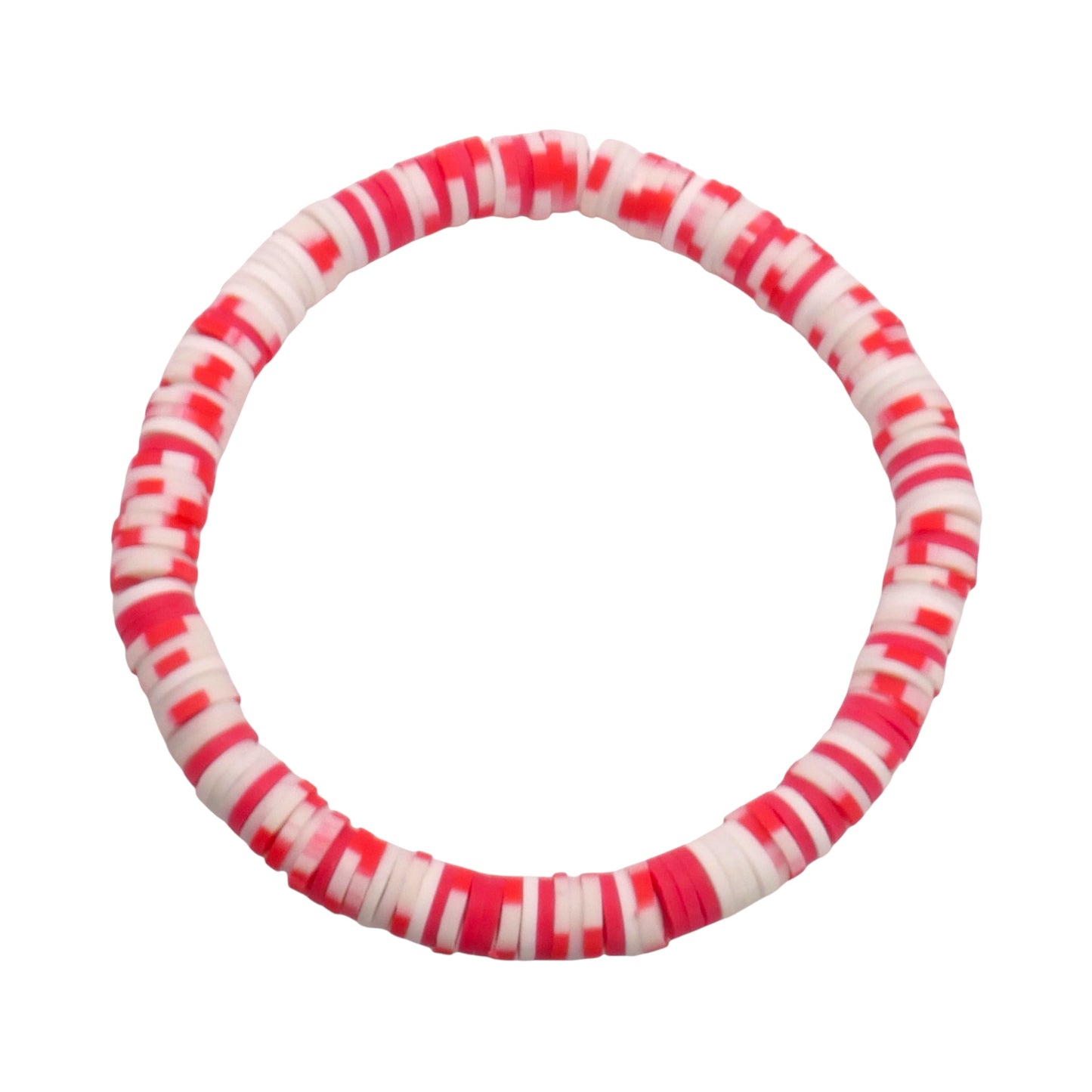 Cherry Pixel Clay bead Bracelet