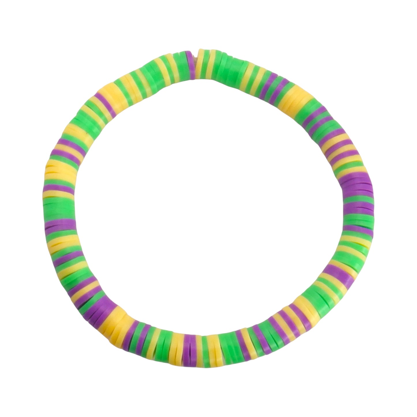 Mardi Magic Clay Bead Bracelet