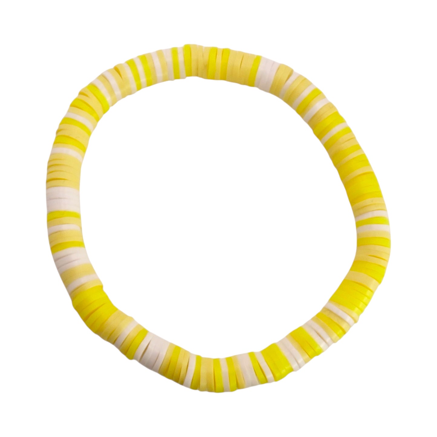 Lemon Sunshine Clay Bead Bracelet