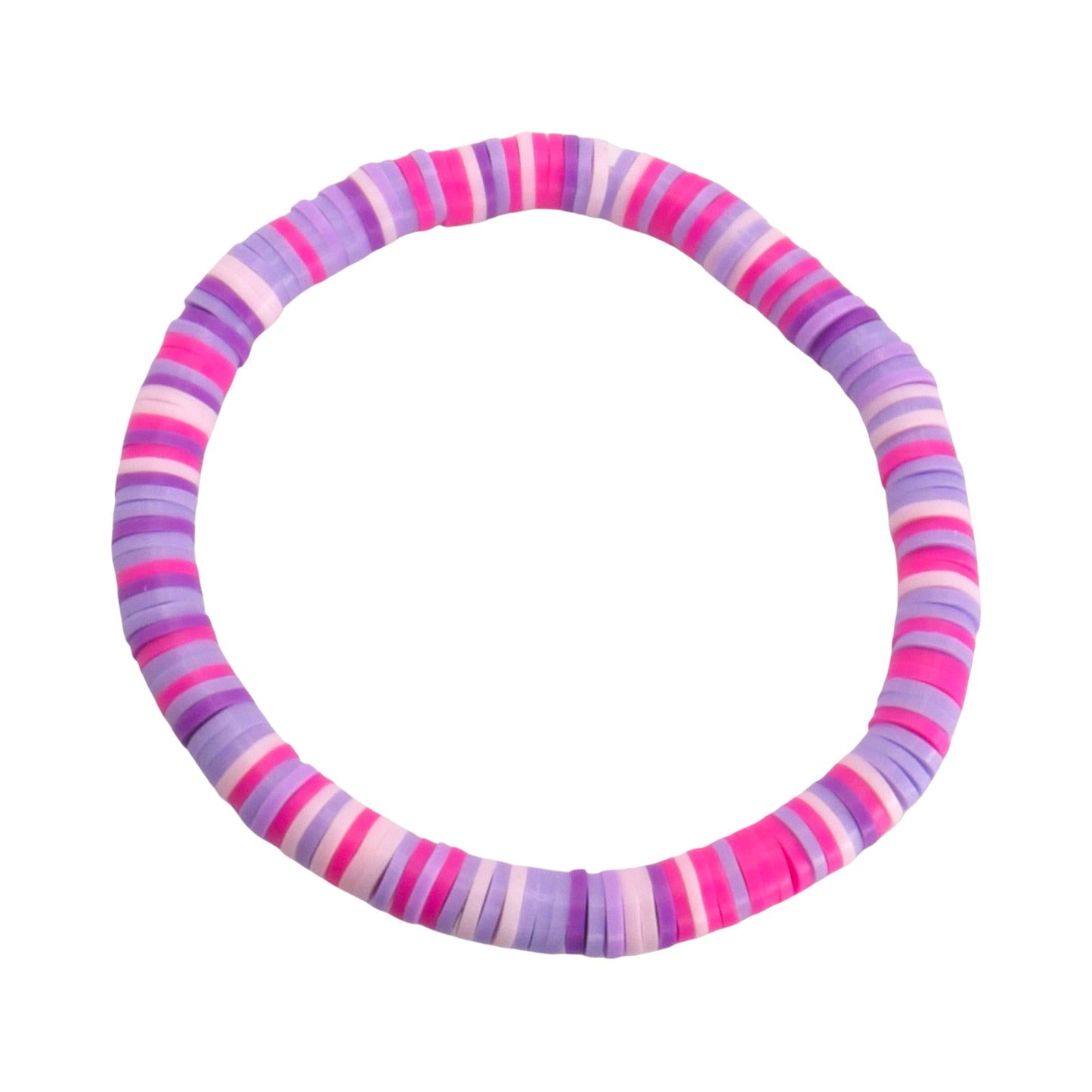 Cotton Candy Kiss Clay Bead Bracelet