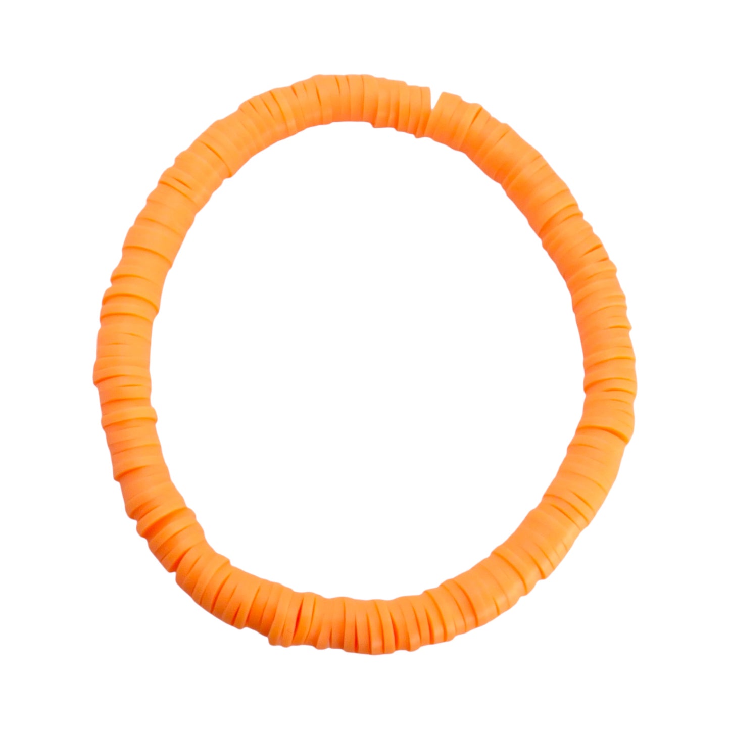 Peach Glow Clay Bead Bracelet