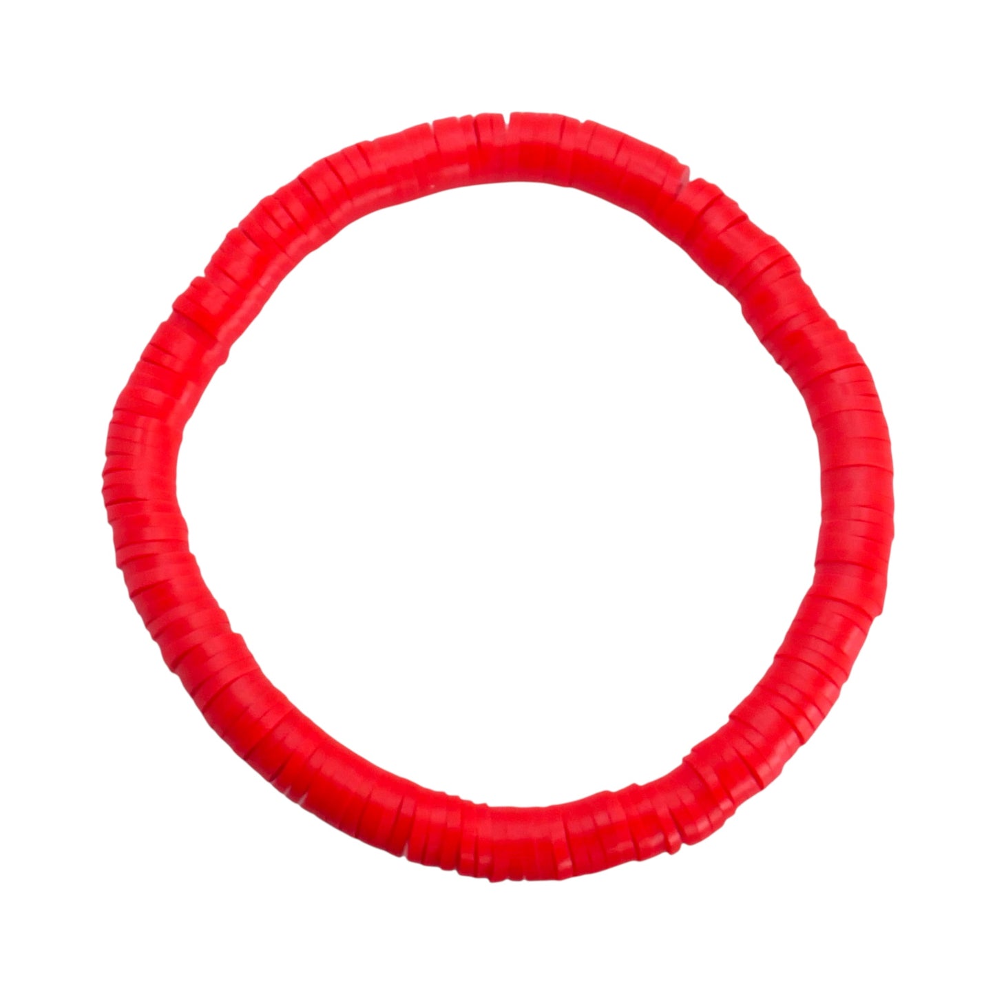 Red Hot Clay Bead Bracelet