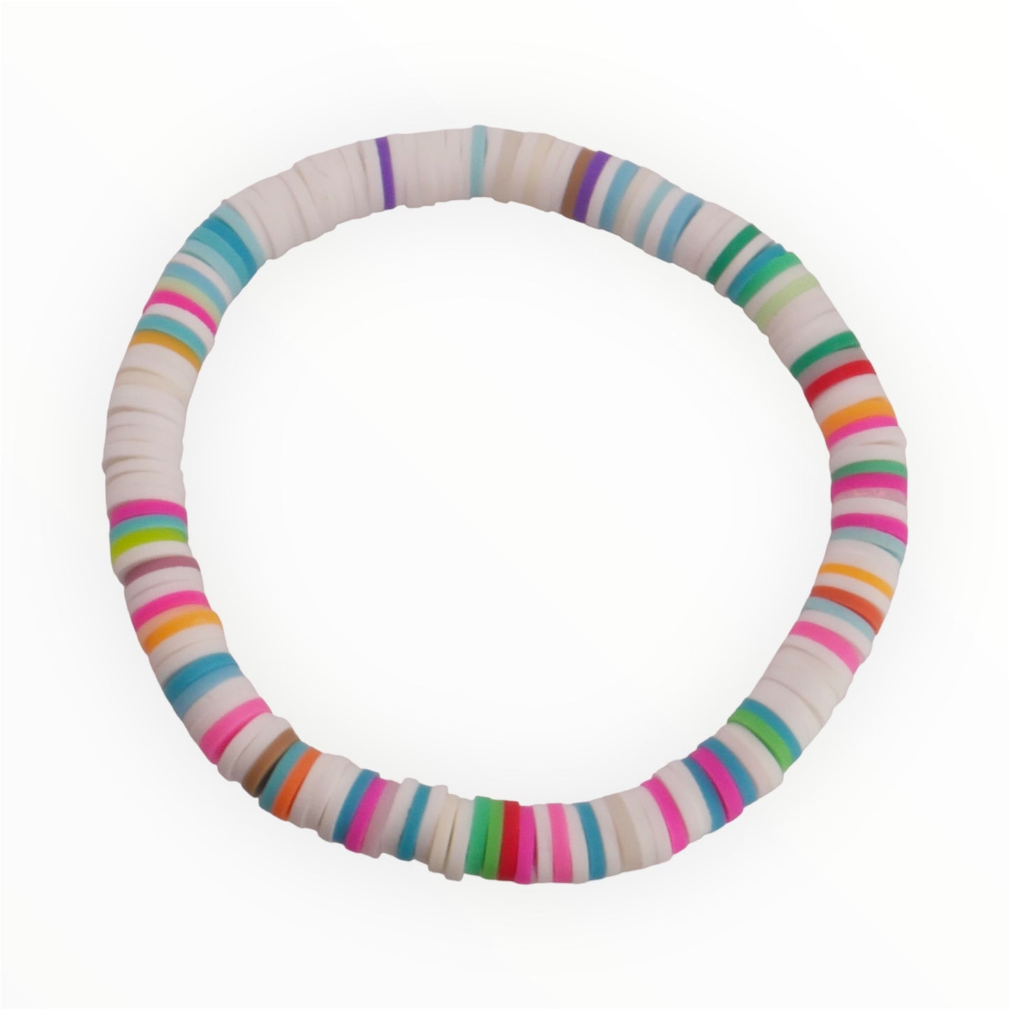 Candy Swirl Clay Bead Bracelet