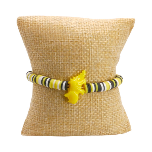 Sunstripe Dino Clay Bead Bracelet