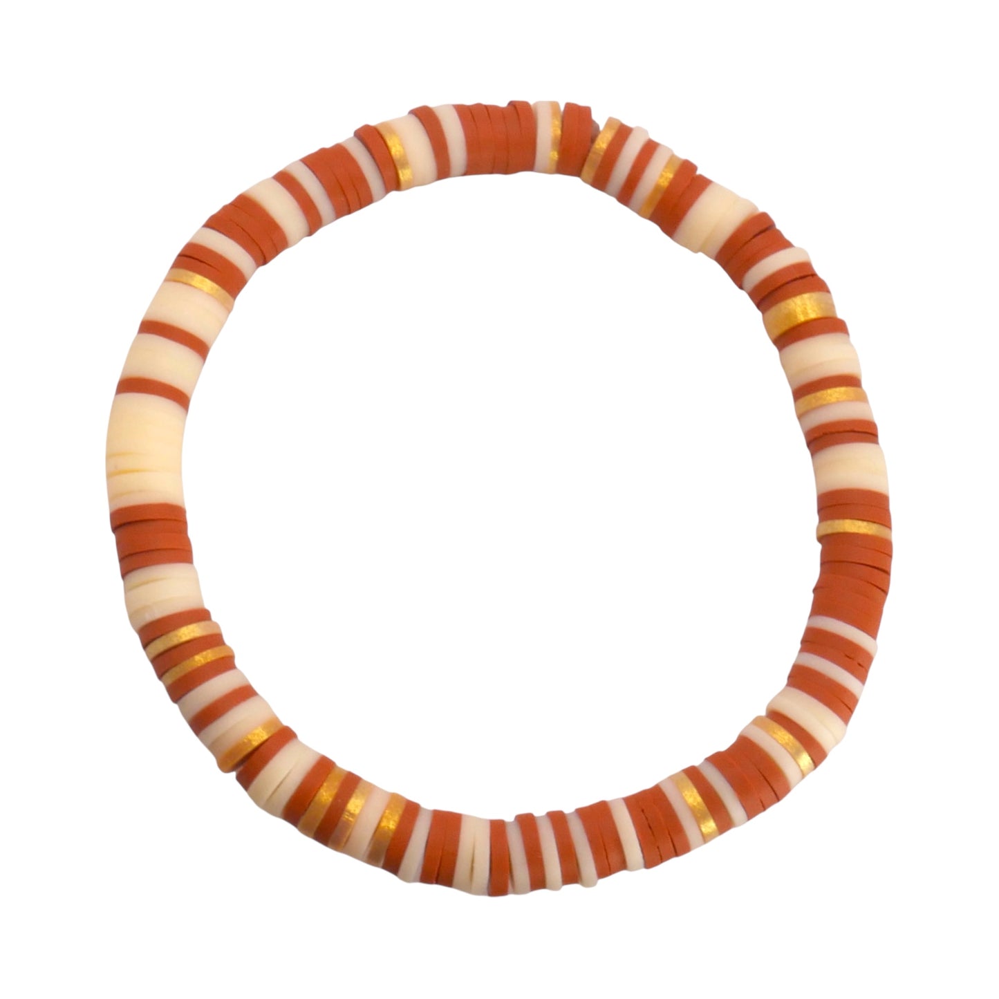 Honey Spice Clay Bead Bracelet