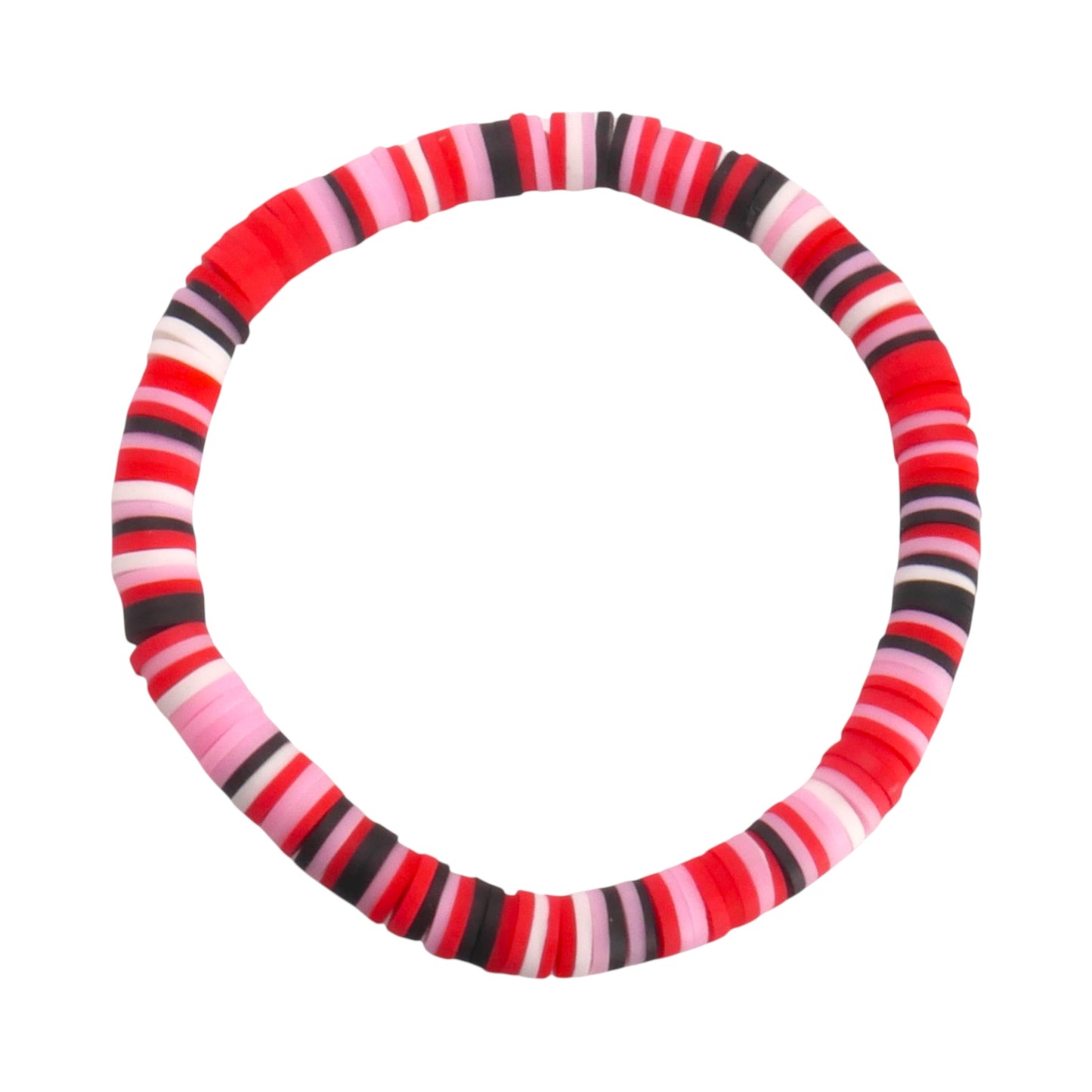 Valentine Vibes Clay Bead Bracelet