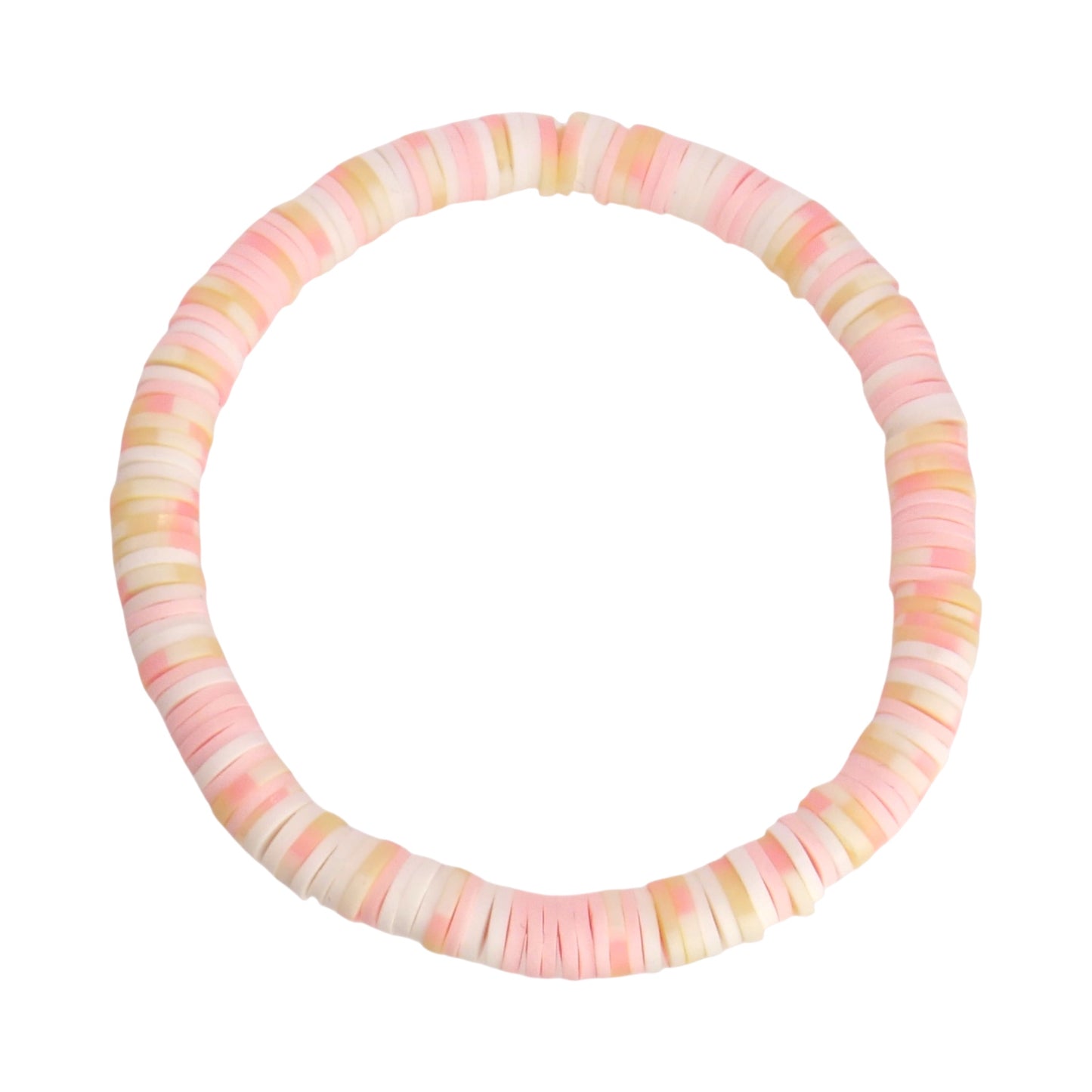 Blush Drift Clay Bead Bracelet