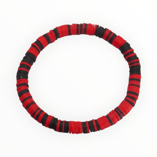 Lady Bug Clay Bead Bracelet
