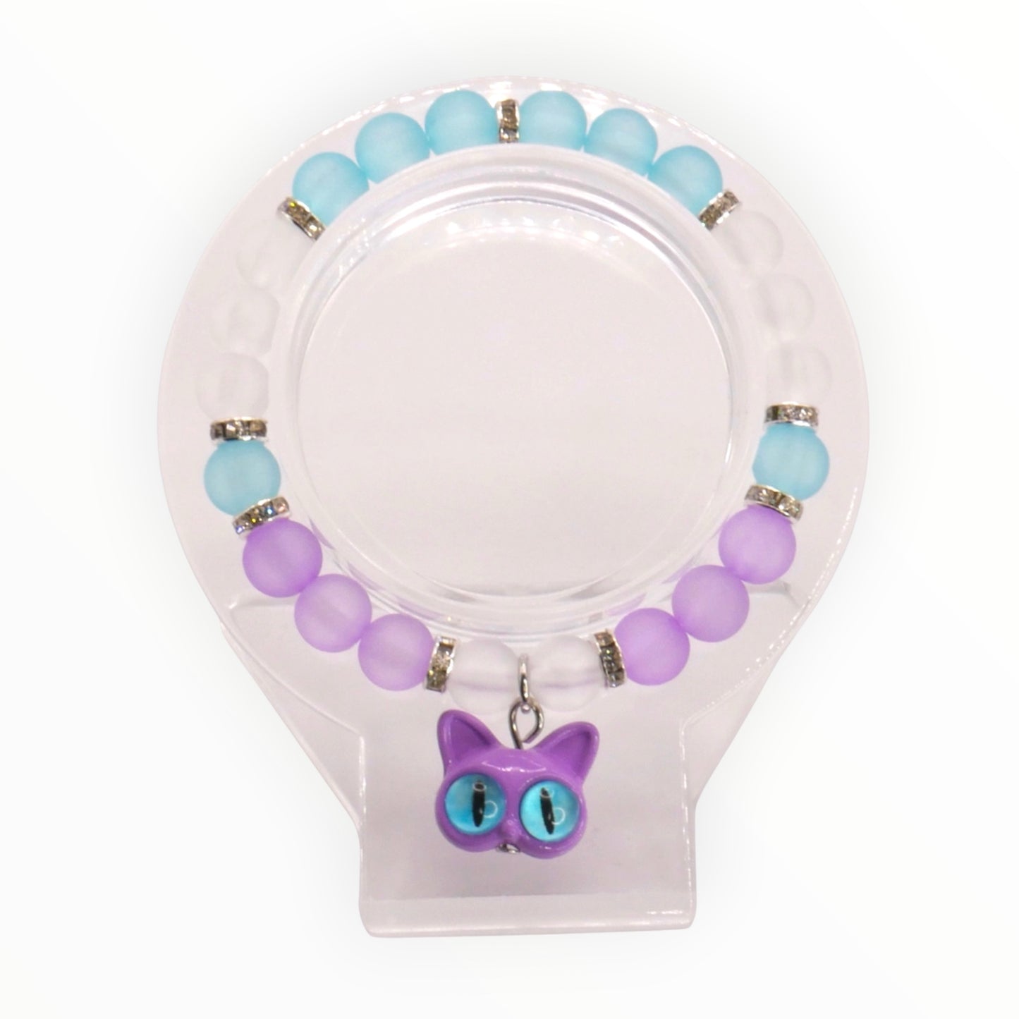 Lavender Frost Kitty Stretch Bracelet
