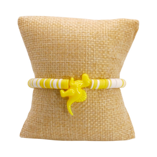 Sunny Dino Dash Clay Bead Bracelet