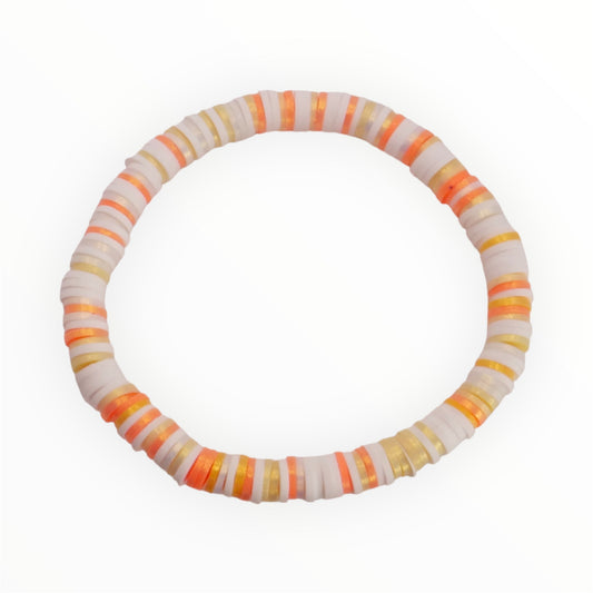 Sunny Sunset Clay Bead Bracelet