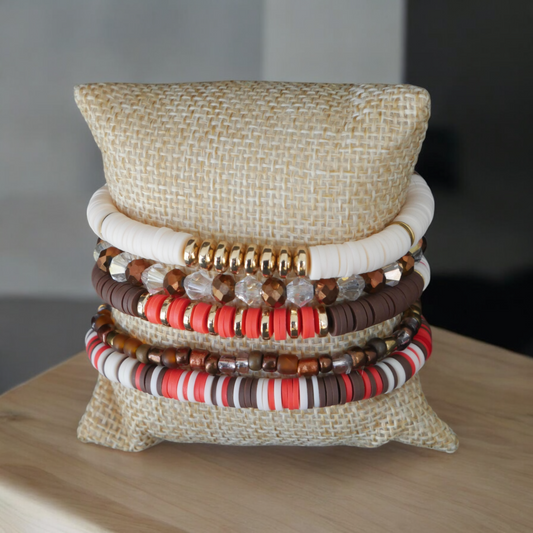 Amber Sands Clay Beaded Bracelets