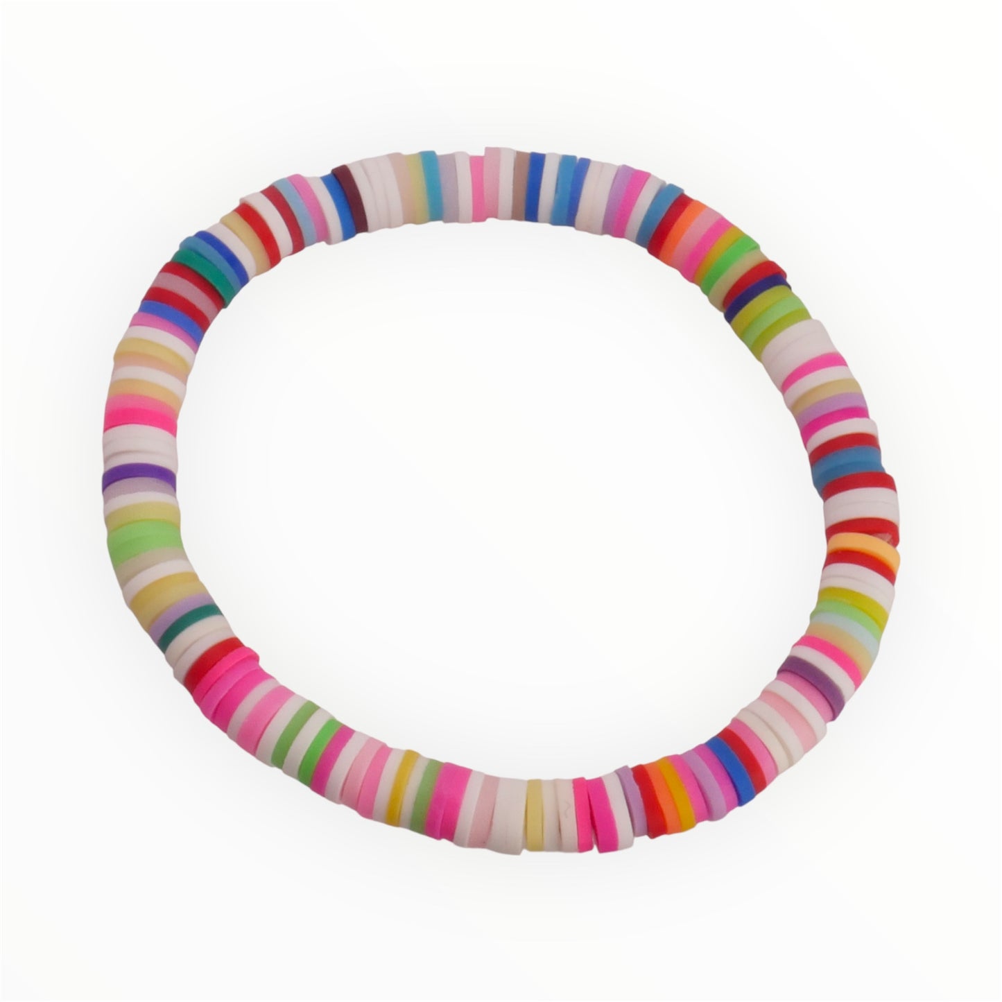 Rainbow Rush Clay Bead Bracelet