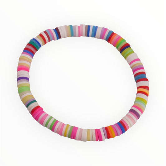 Rainbow Rush Clay Bead Bracelet