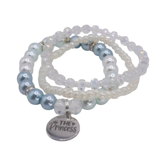 The Princess Bracelet Stack – Blue Handmade Bracelet Set for Girls