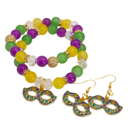 Mardi Masque Glam Bracelet Set