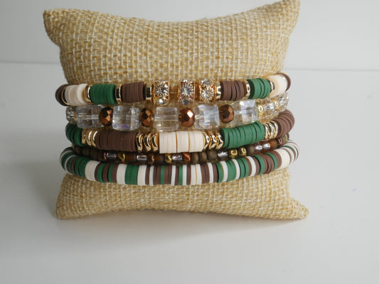 Woodland Wonder Clay Beaded Bracelets