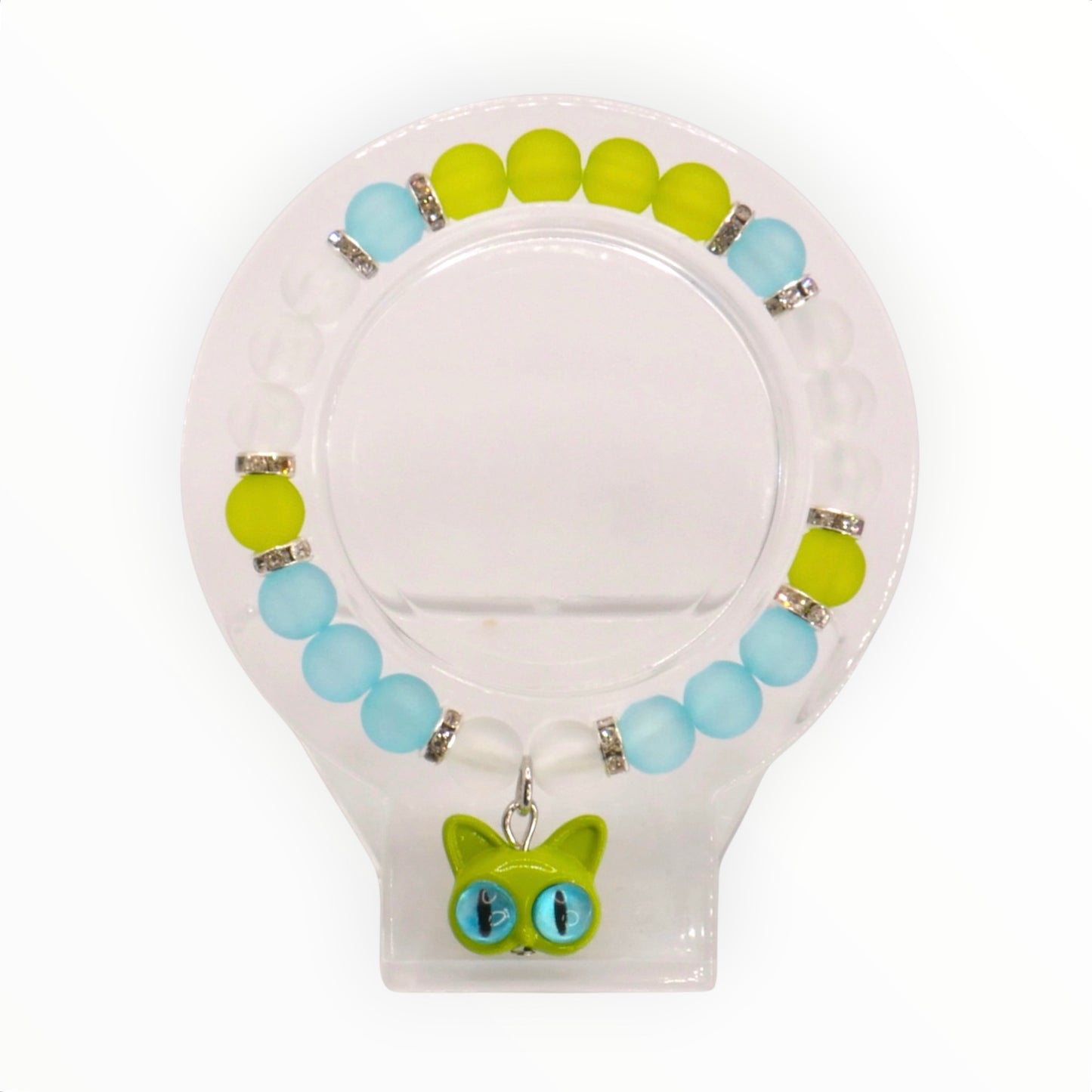 Lime Fizz Kitty Stretch Bracelet