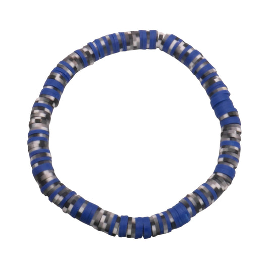 Cobalt Pixel Clay bead Bracelet