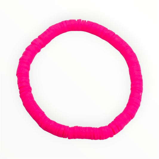 Hot Pink Heishi Bracelet
