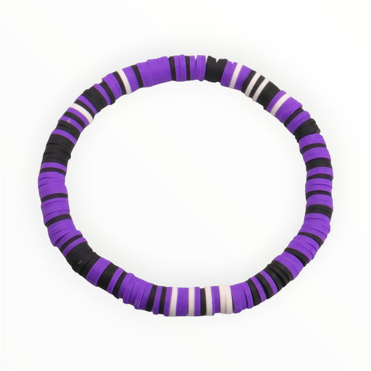 Purple & Black Stripe Bracelet