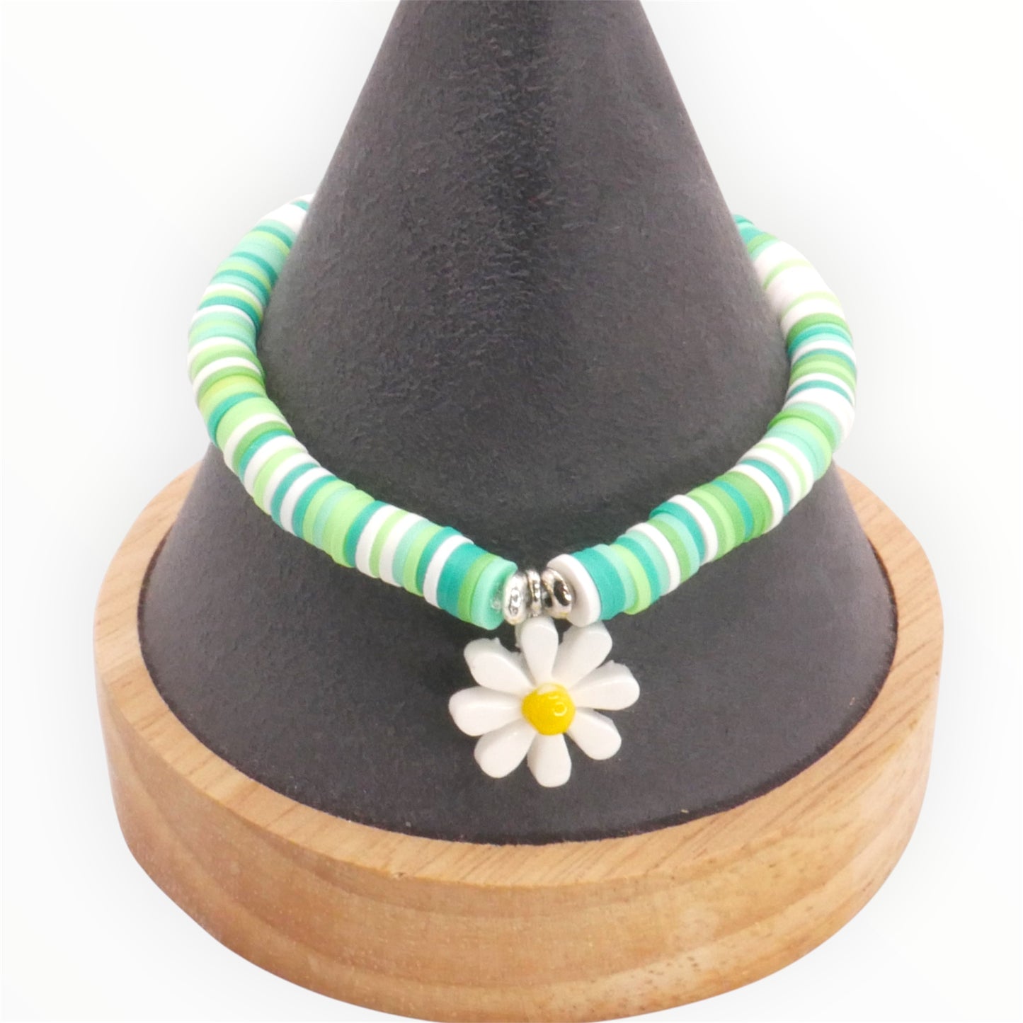 Spring Green Daisy Bracelet