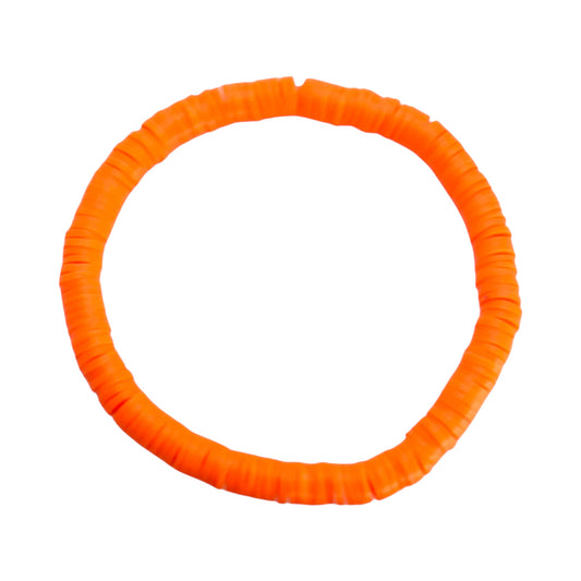 Orange Crush Clay Bead Bracelet