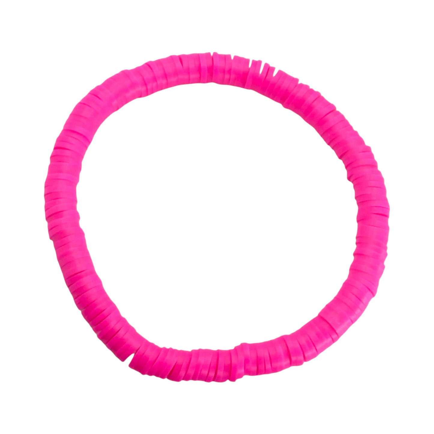 Barbie Pink Clay Bead Bracelet