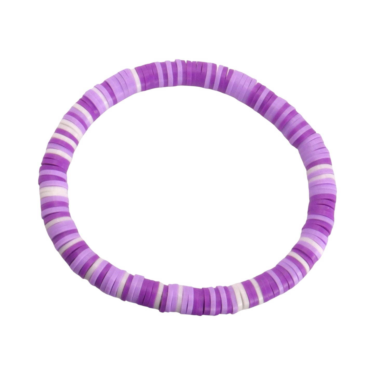 Purple Breeze Clay Bead Bracelet