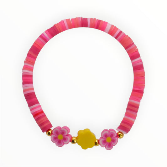 Pink Lemonade Daisy Bracelet