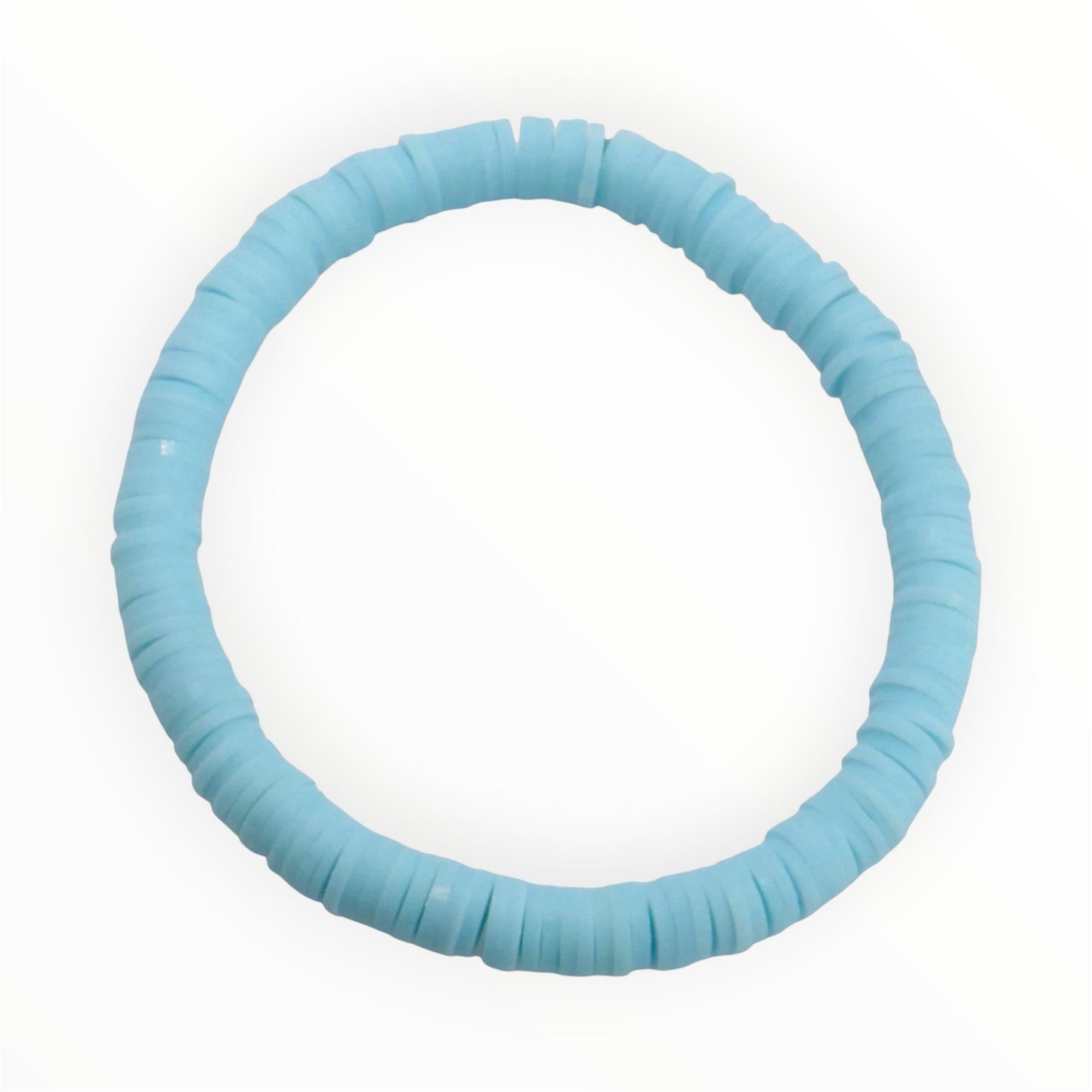 Sky Blue Heishi Clay Bead Bracelet