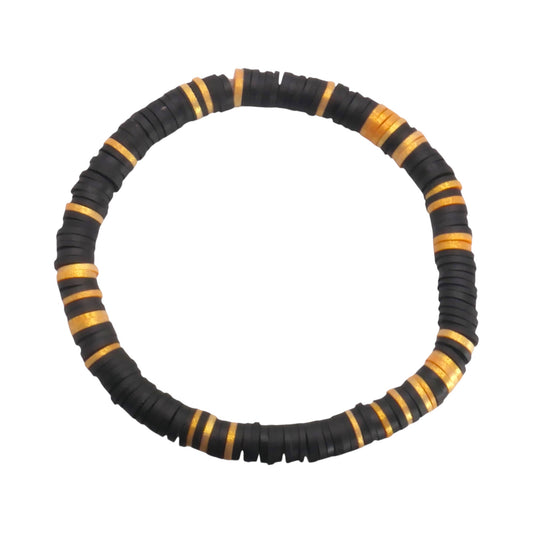 Midnight Luxe Clay Bead Bracelet