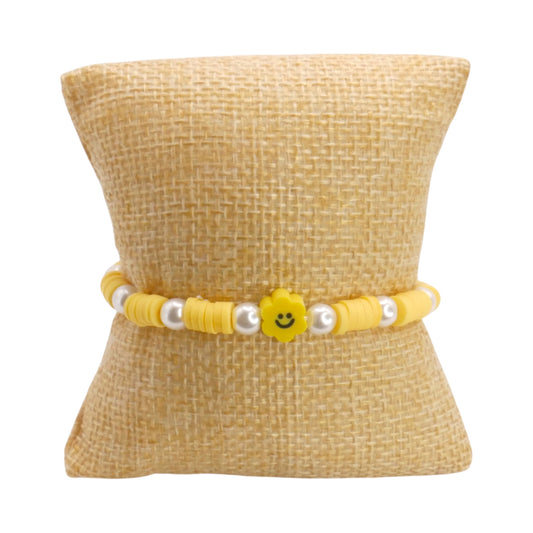 Sunny Smiles Clay Bead Bracelet