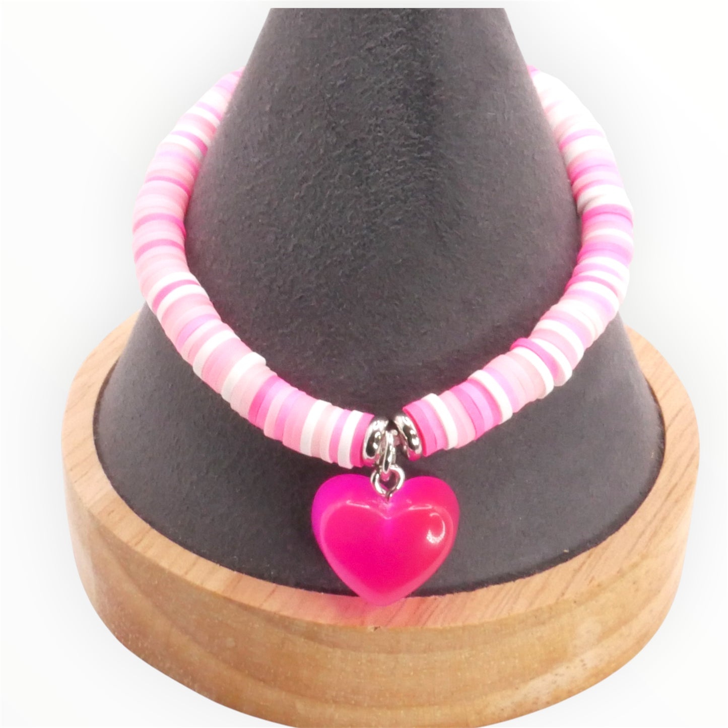 Hot Pink Heart Bracelet