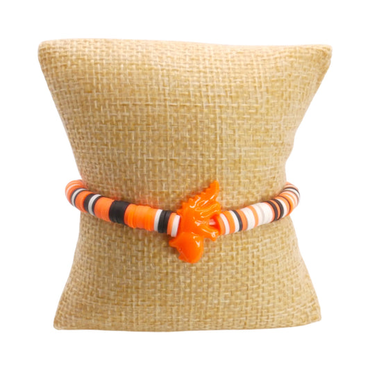Tiger Blaze Dino Clay Bead Bracelet