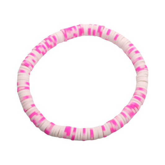 Bubblegum Pixel Clay bead Bracelet