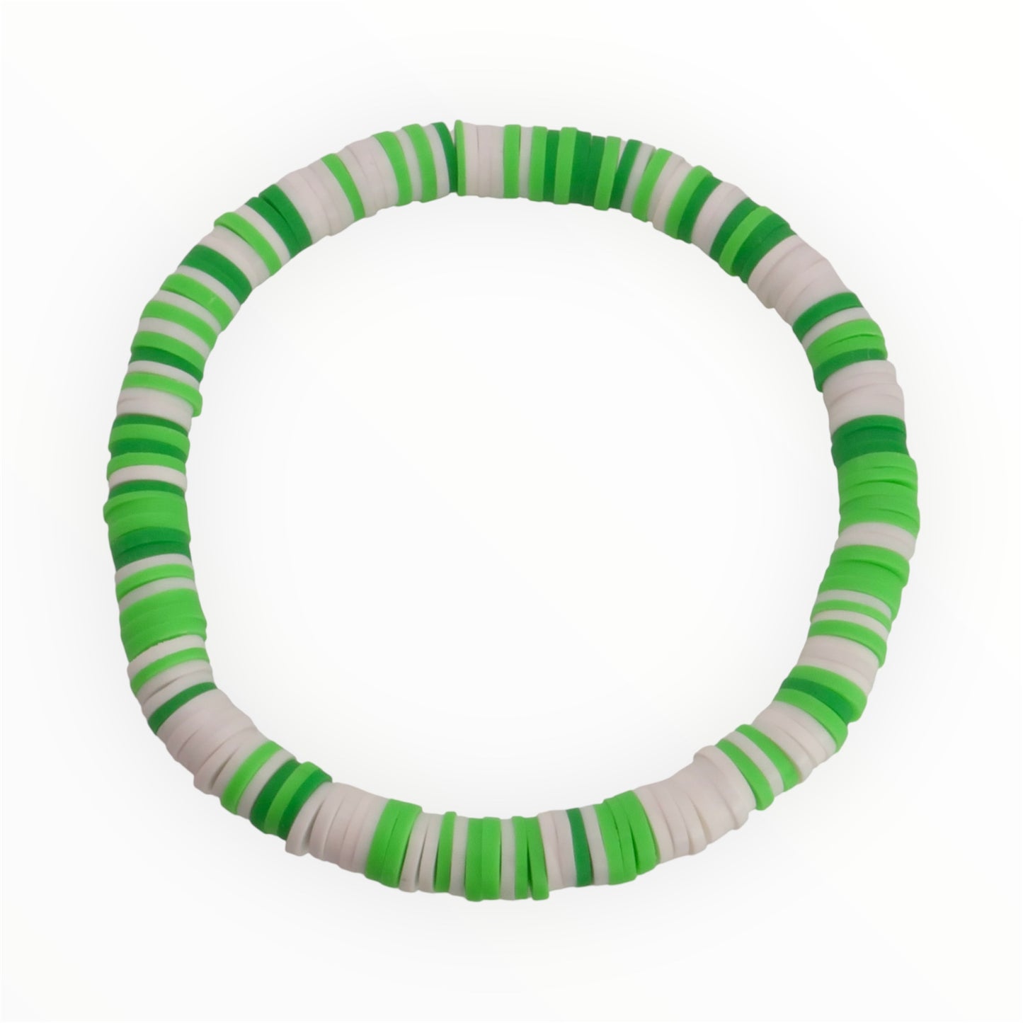 Lime Twist Clay Bead Bracelet