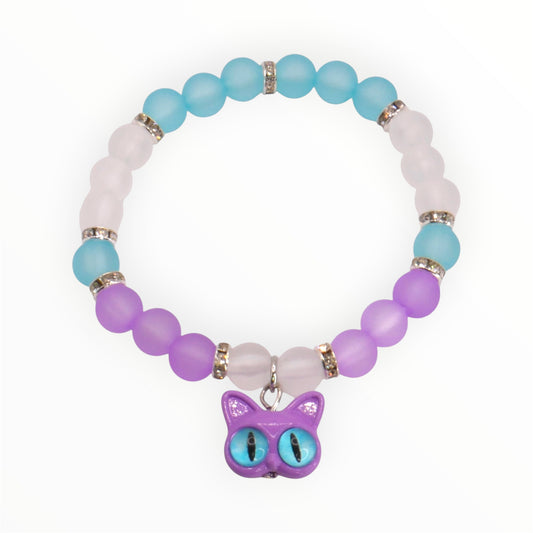 Lavender Frost Kitty Stretch Bracelet