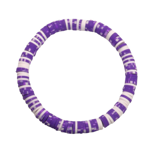 Royal Pixel Clay bead Bracelet