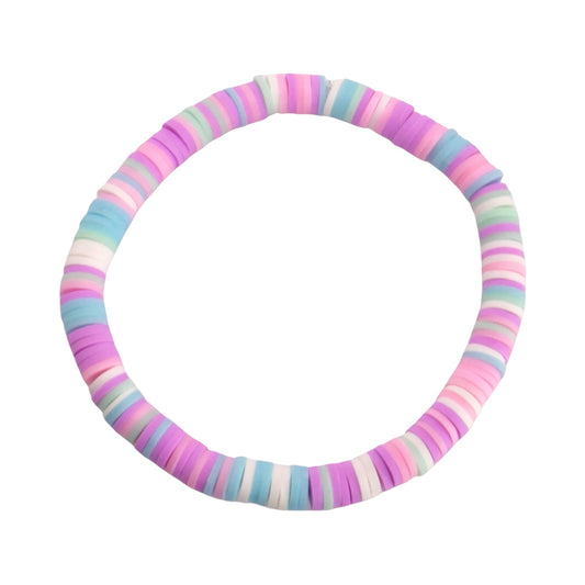 Cotton Candy Drift Clay Bead Bracelet