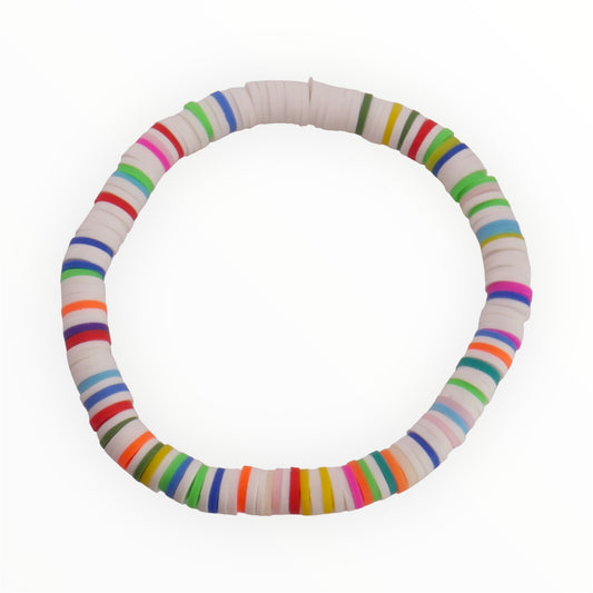 Jellybean Jumble Clay Bead Bracelet