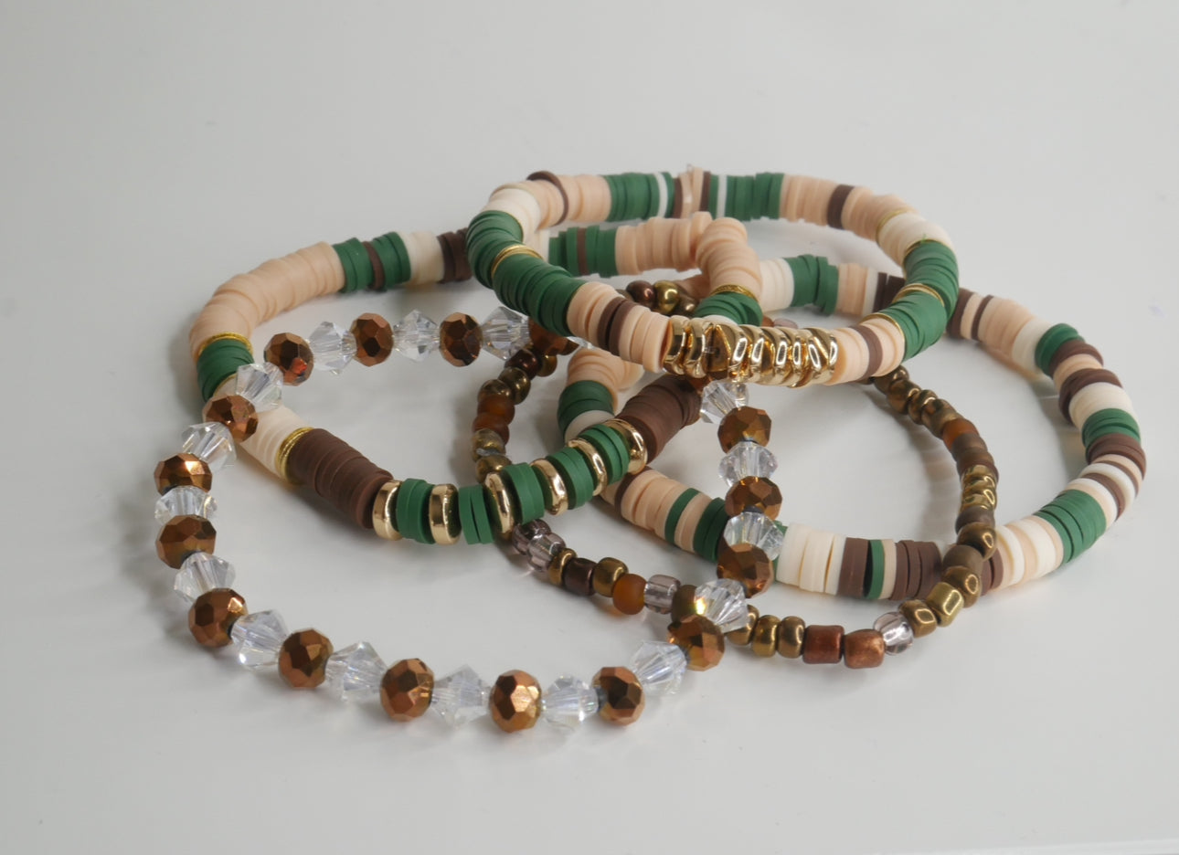 Earthy Oasis Clay Beaded Bracelets