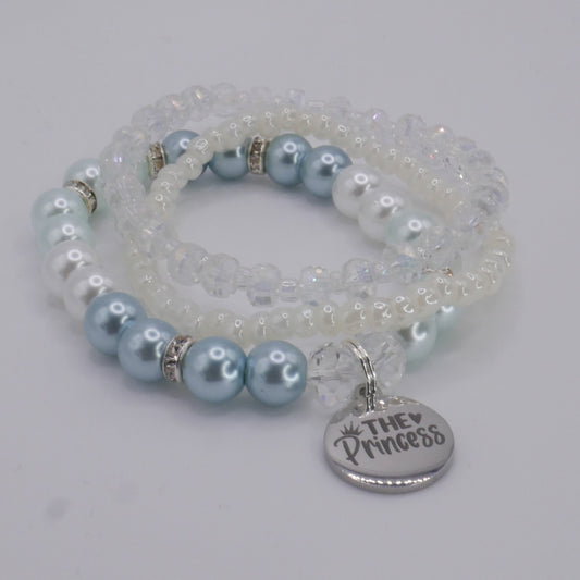The Princess Bracelet Stack – Blue Handmade Bracelet Set for Girls