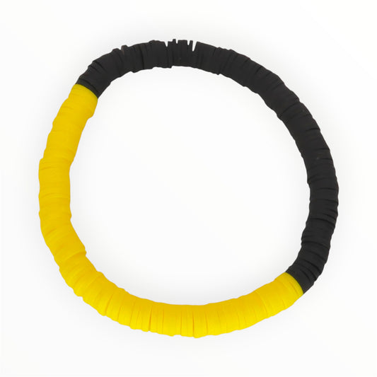 Yellow Shadow Clay Bead Bracelet