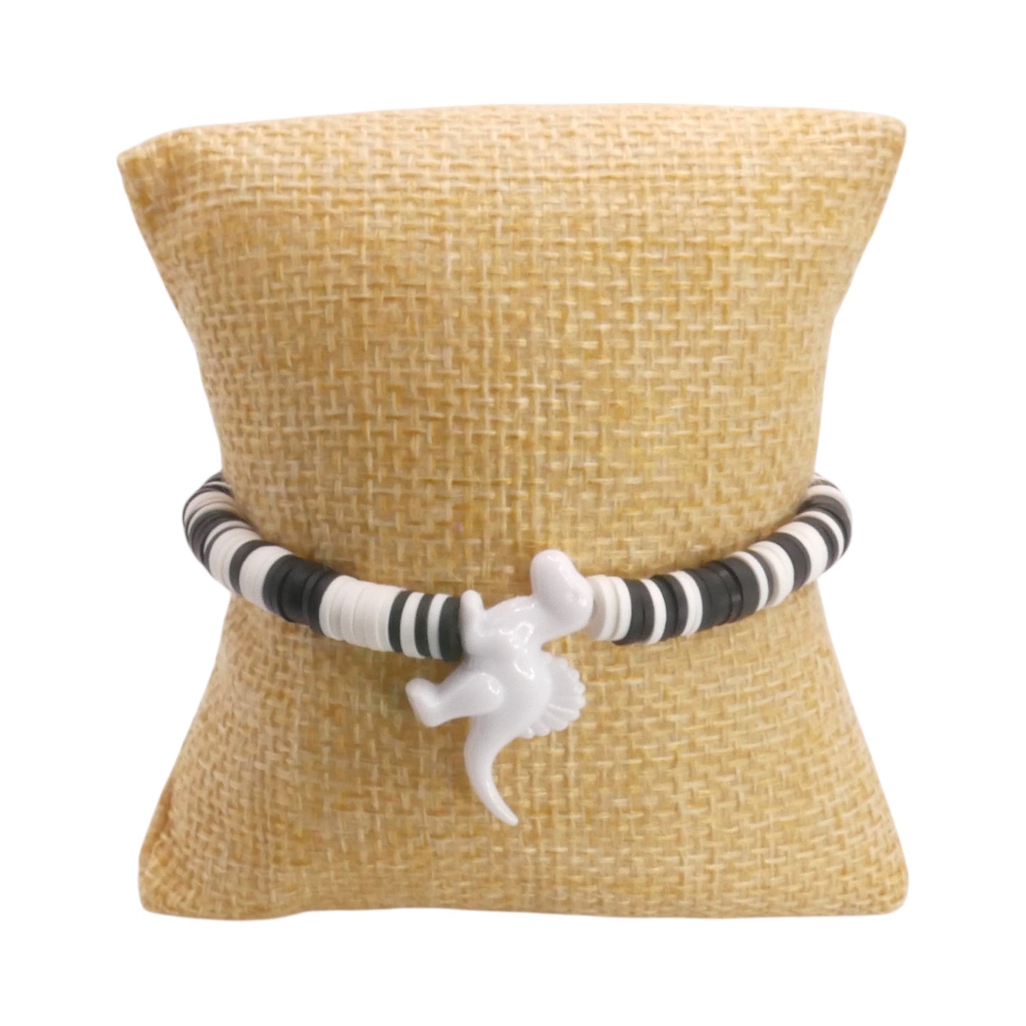 Midnight Dino Clay Bead Bracelet