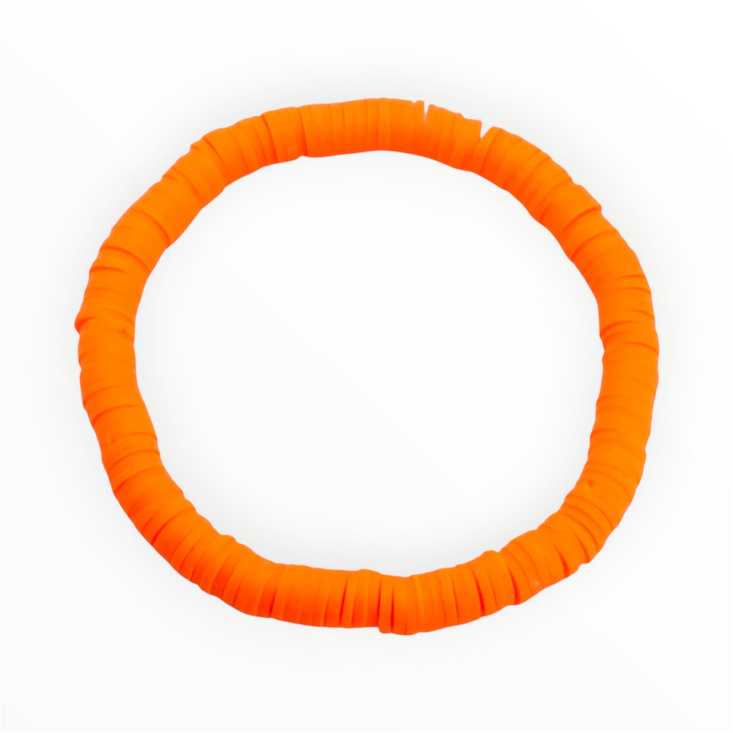 Bright Orange Heishi Bracelet