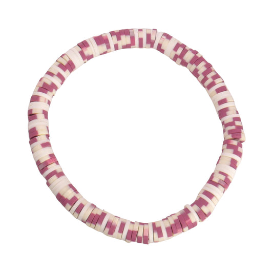 Rose Drift Clay Bead Bracelet