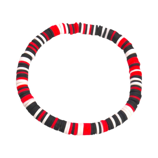 Red Remix Clay Bead Bracelet