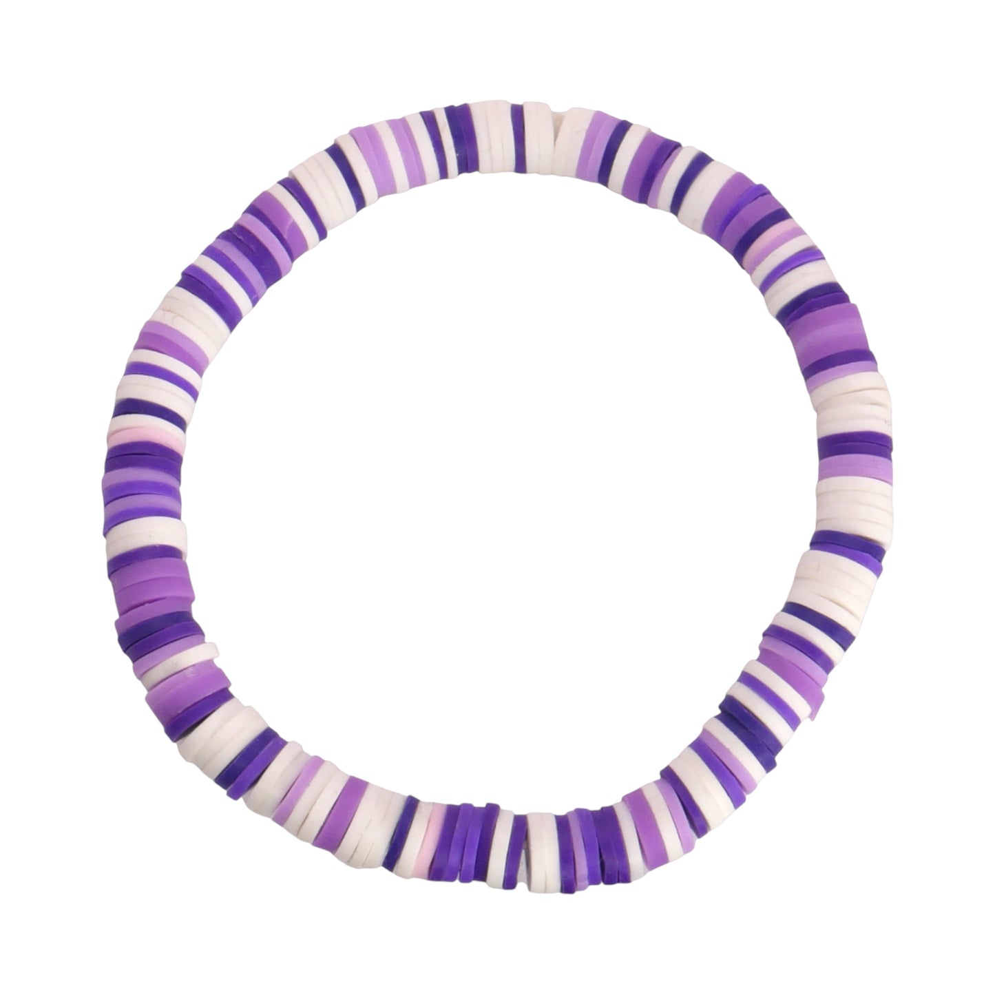 Violet Drift Clay Bead Bracelet