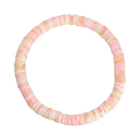 Blush Drift Clay Bead Bracelet